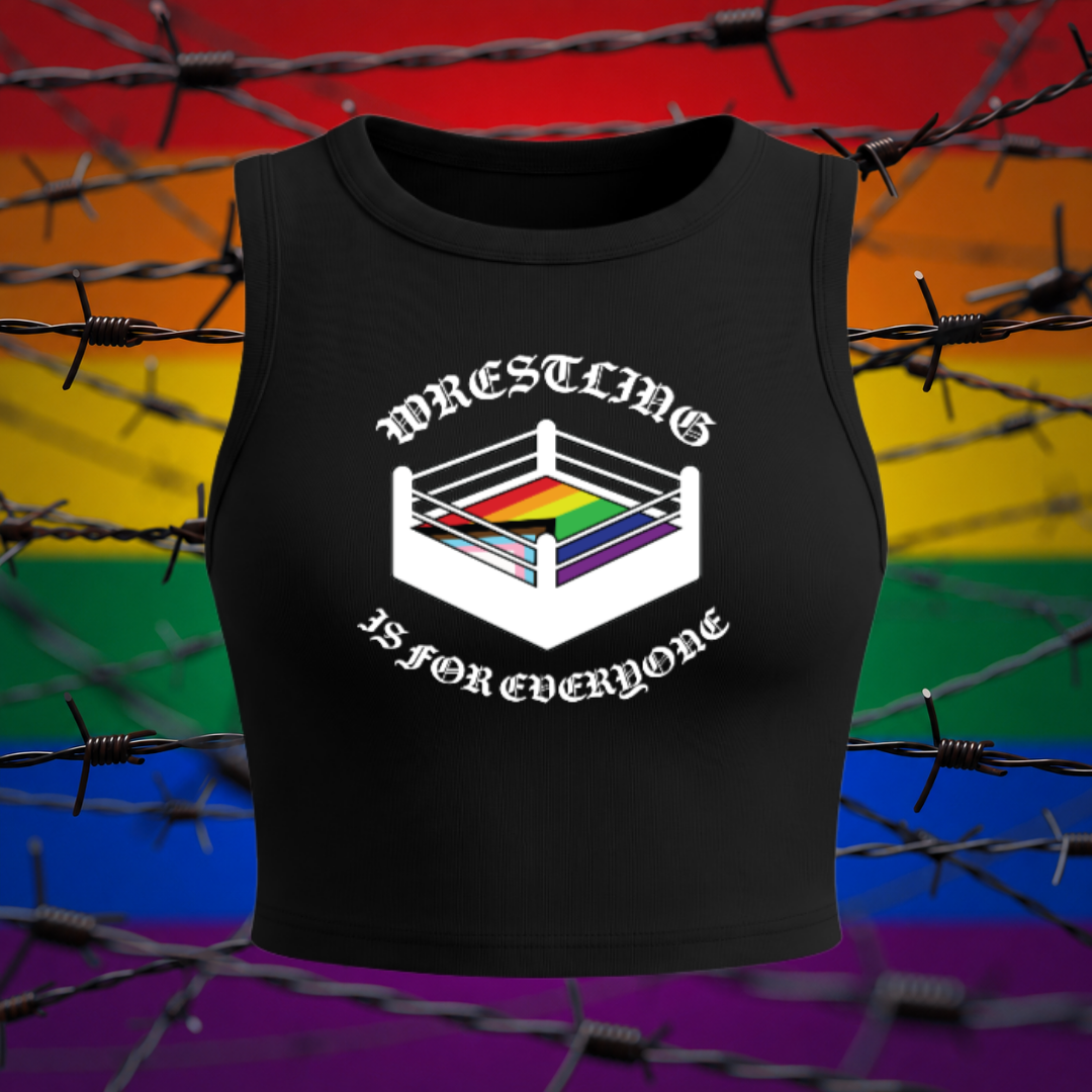 "Wrestling is for Everyone" Graphic Crop Tank Top