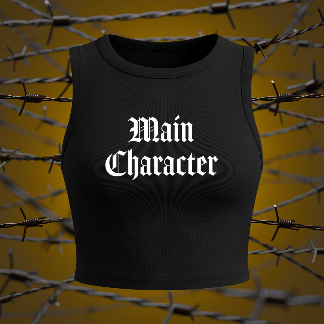 "Main Character" Crop Tank Top