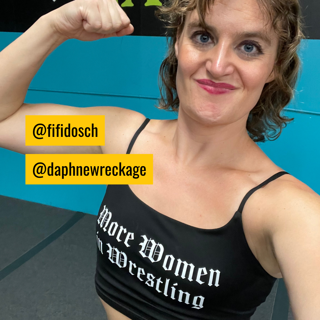 "More Women in Wrestling" Sports Bra