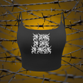 "Pro-Science, Pro-Choice, Pro-Wrestling" Black Metal Sports Bra