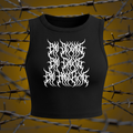 "Pro-Science, Pro-Choice, Pro-Wrestling" Black Metal Crop Tank Top