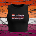 "Wrestling is for everyone" Lesbian Pride Crop Tank Top